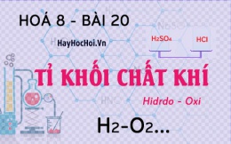 Tỉ khối là gì, công thức và cách tính tỉ khối của chất khí, hỗn hợp khí - hoá 8 bài 20